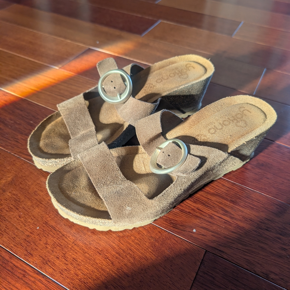 Yokono High Wedge slip-on sandals